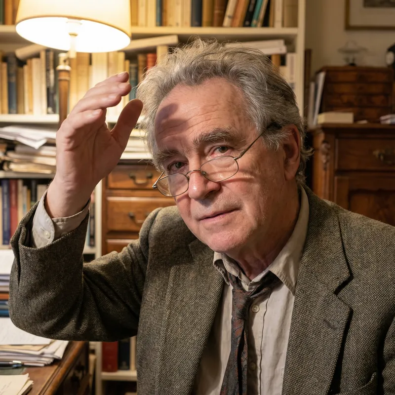 Eccentric Professor Portrait in Soft Lighting