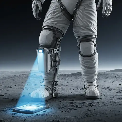 Cutting-Edge Astronaut Suit with Metal Detector & Mobility Device