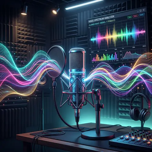AI Voices Diversity | Soundproof Room with Futuristic Microphone