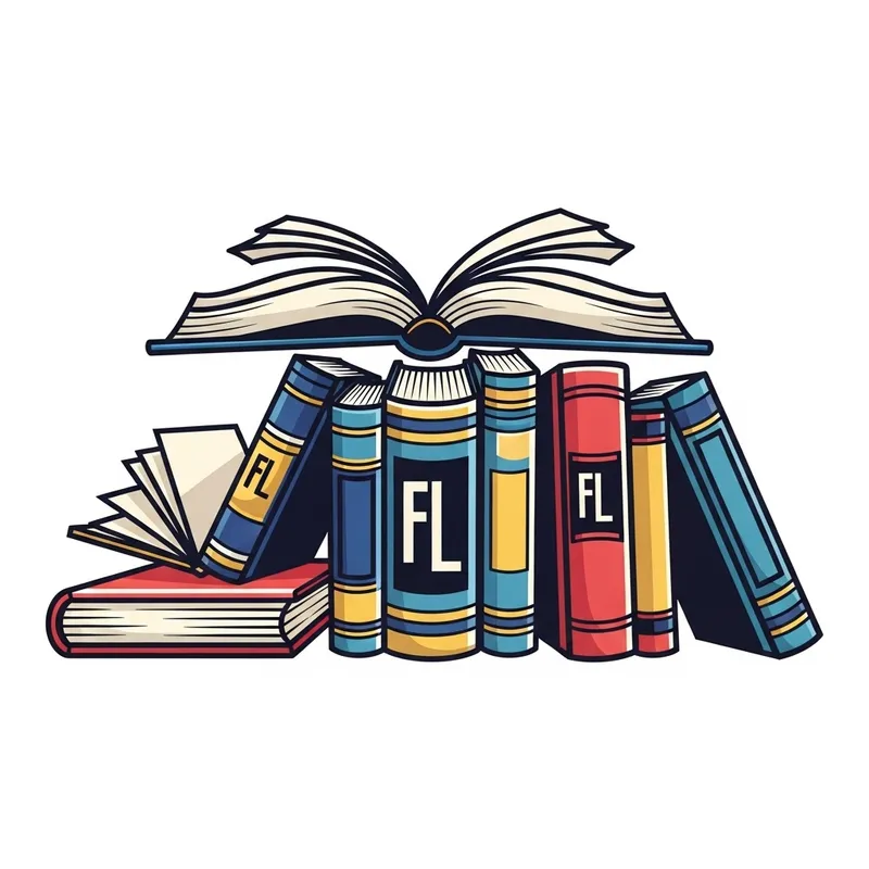 Detailed & Colorful Book Logo Design with FL Initials