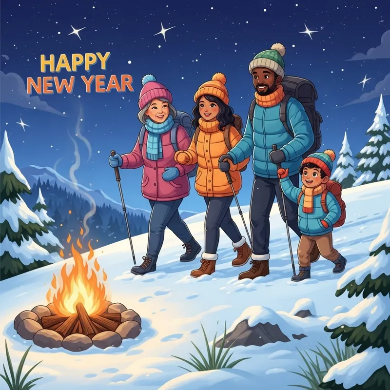 Family New Year Hike: Campfire Celebration