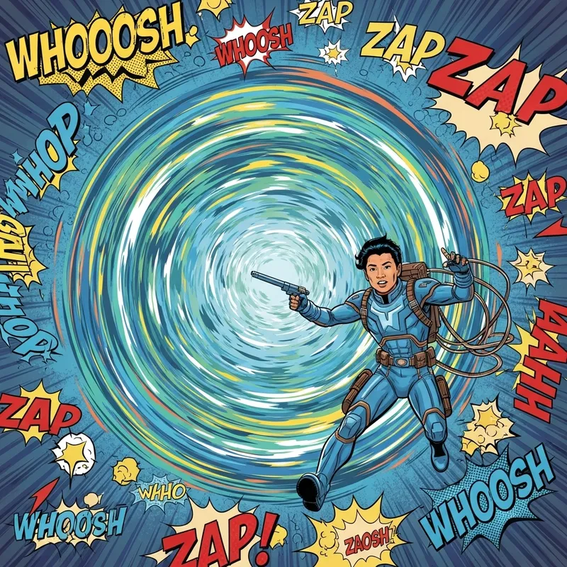 Time Travel, Comic Book Style: An Energetic Journey