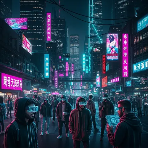 Futuristic Cyberpunk Cityscape in Neon Lights | Sci-Fi Metropolis