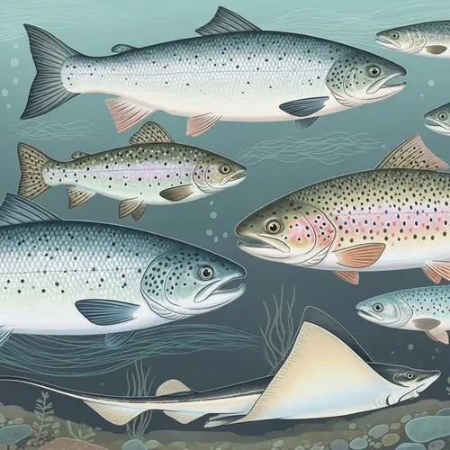 Vibrant Illustration of Irish Fish Species | Underwater Artwork