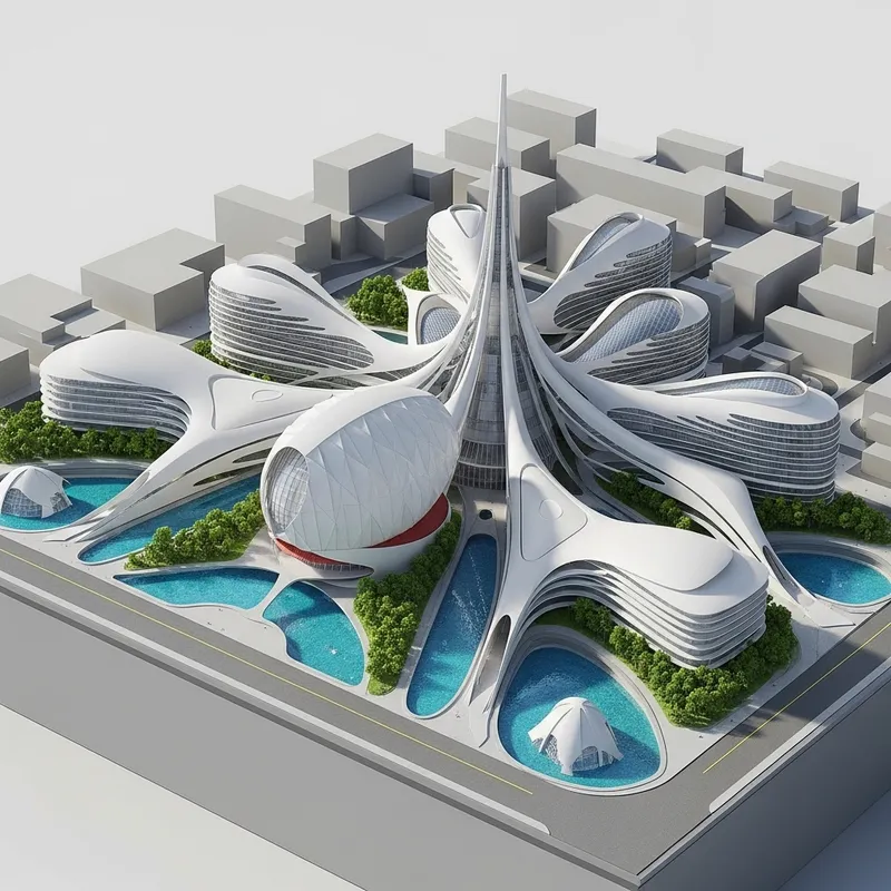 Futuristic Science City Design in Hyderabad with Zaha Hadid Influence