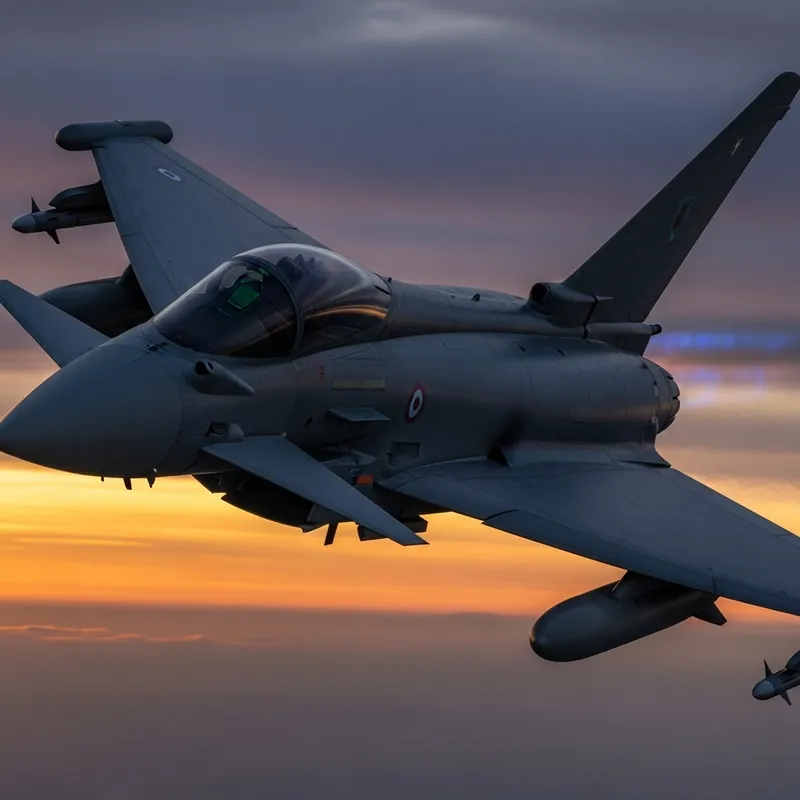 Stealth Eurofighter Typhoon with Long-Range Missiles