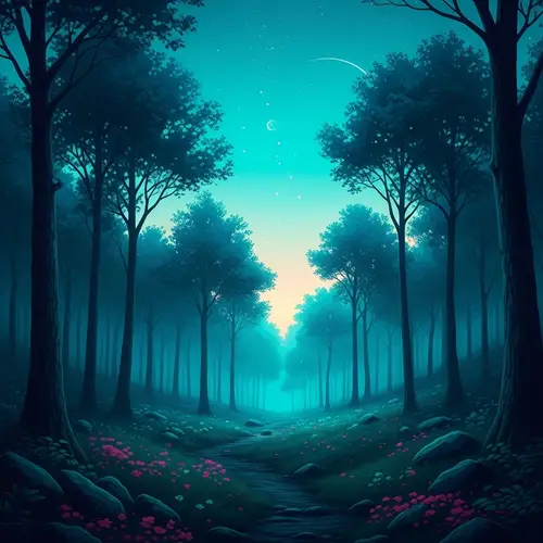 Enchanting Twilight Forest Artwork