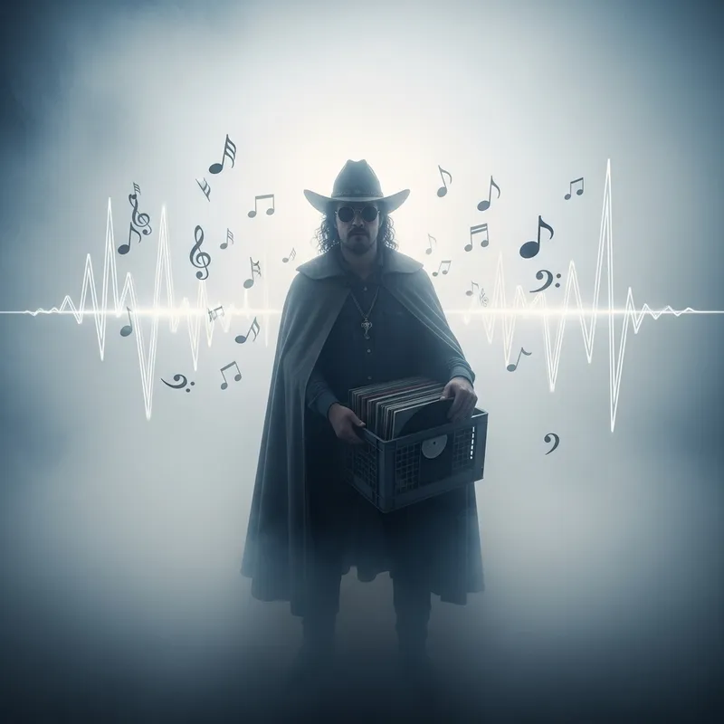 Mystical DJ in Wizard-like Aura Music Scene