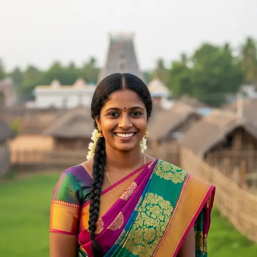 Tamil Nadu Beautiful Women | Traditionally Dressed South Indian Woman