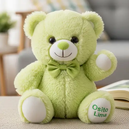 Osito Lima - Enchanting Teddy Bear with Lime Green Bow Tie