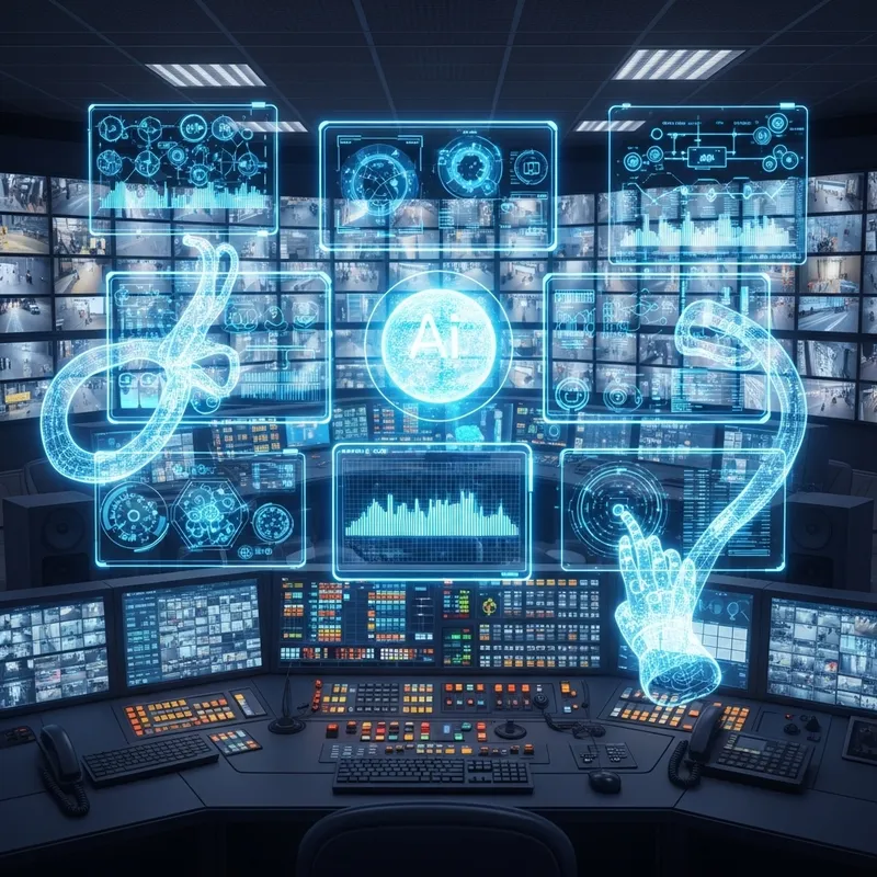 AI CCTV Operator in Control Room | Advanced System Operations