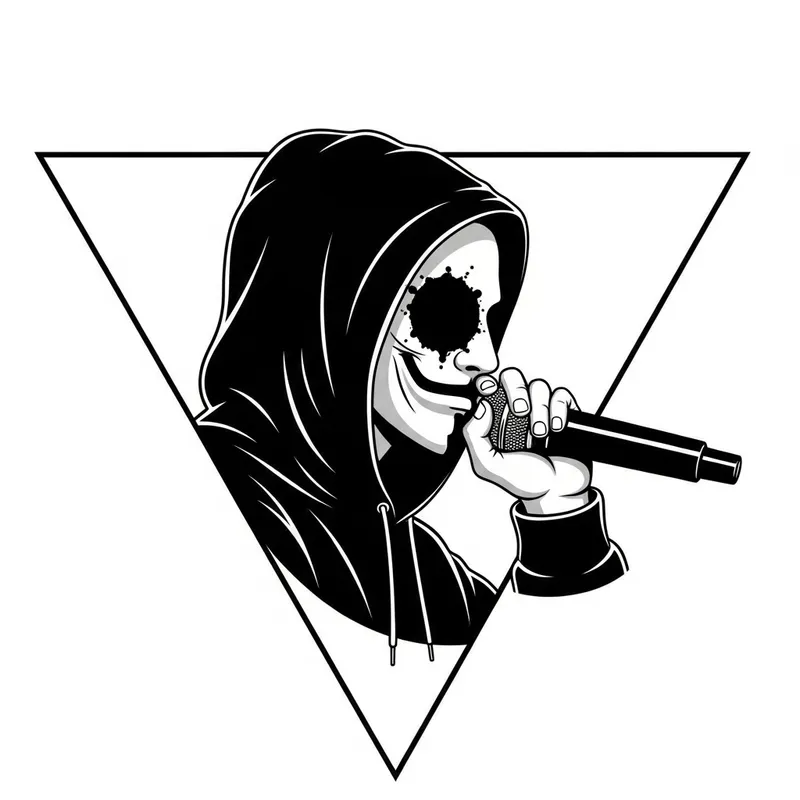KAIRON Logo: Mysterious Rapper Design