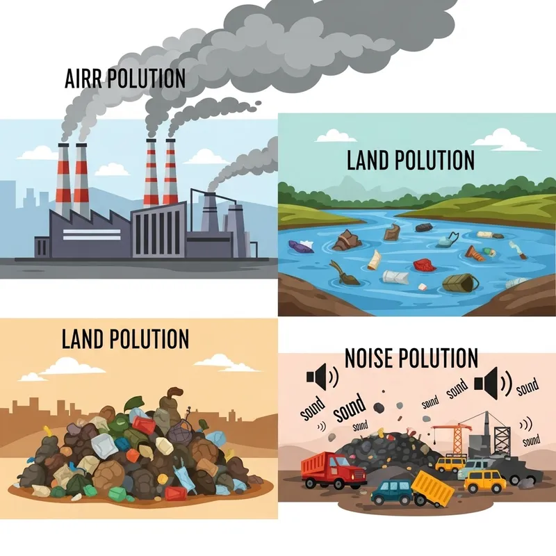 Various Types of Pollution: Air, Water, Land, Noise Various Types of Pollution: Air, Water, Land, Noise