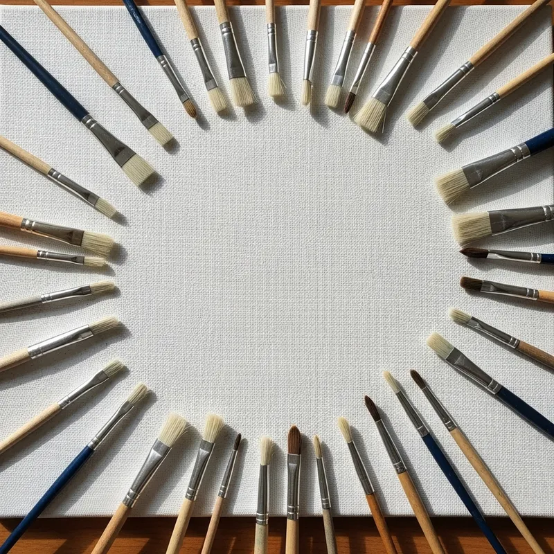 Unleash Your Creativity with Paintbrushes on an Empty Canvas