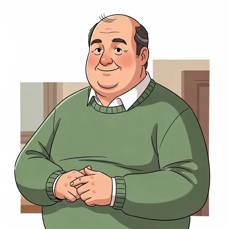 Chubby Male Cartoon Character
