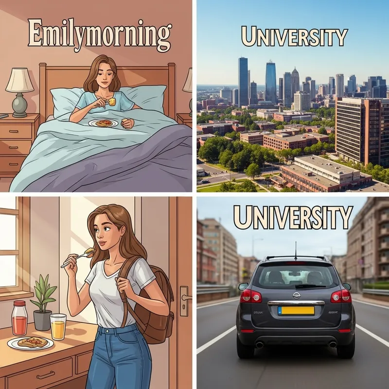 Emily's University Morning Routine: From Waking Up to Commuting
