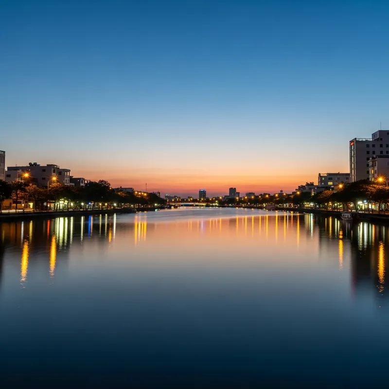Tranquil Saigon River Sunset View | Serene Vietnam Scenery