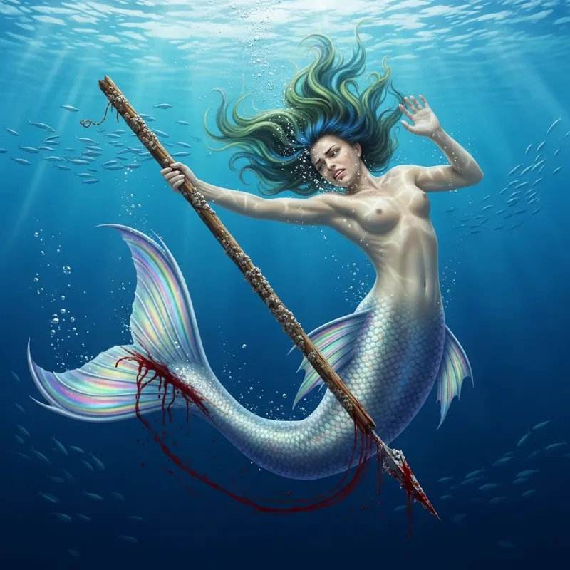 Struggling Mermaid Survival | Sea Spear Struggle