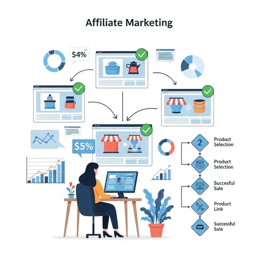 Affiliate Marketing Visualization | Steps to Successful Sales