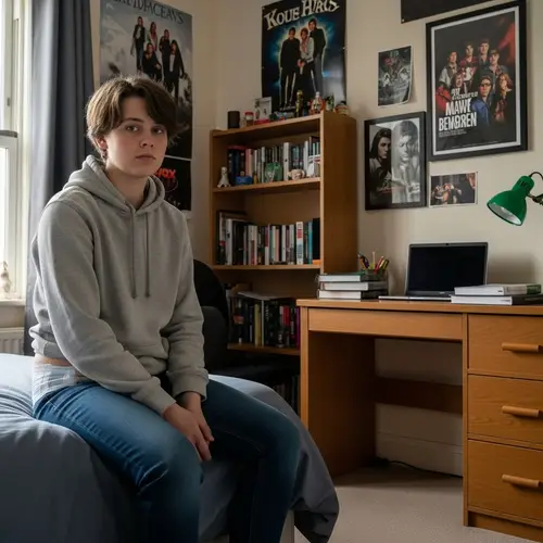 Teenage Individual in Comfortable Casual Wear | Health Conditions Implicitly Indicated