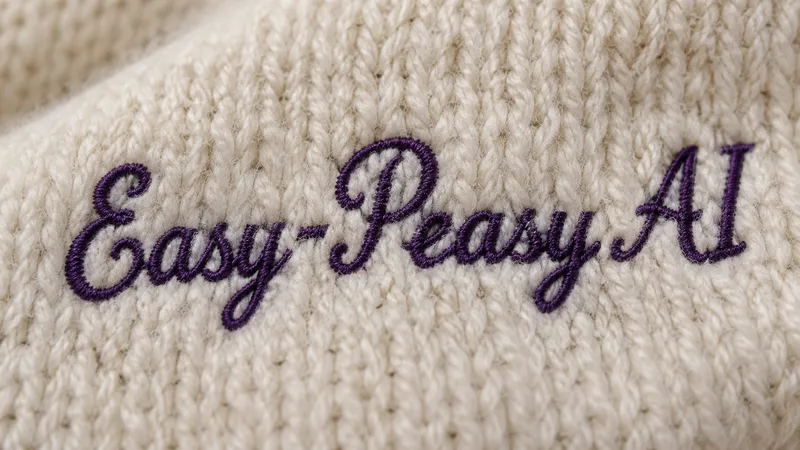 Wool Cream Fabric with Easy-Peasy.AI Embroidery Wool Cream Fabric with Easy-Peasy.AI Embroidery