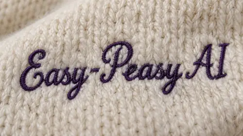 Wool Cream Fabric with Easy-Peasy.AI Embroidery