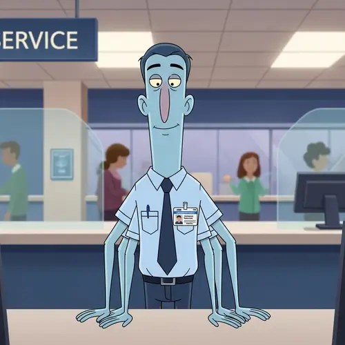 Cartoon Character: Squidward as a Public Service Worker