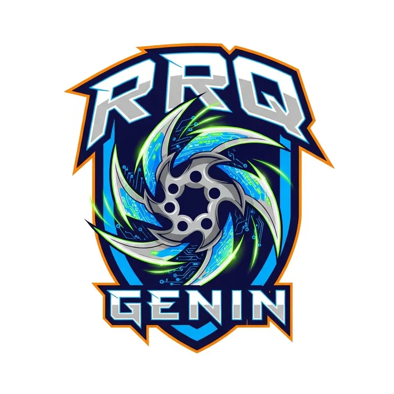 RRQ Genin eSports Squad Logo | Ninja Shuriken Theme