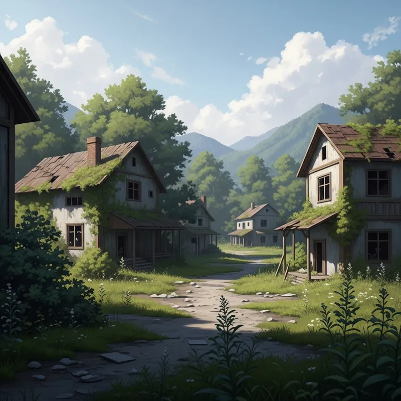 Abandoned Buildings, Ruins, Overgrown Forest - Haunting Beauty