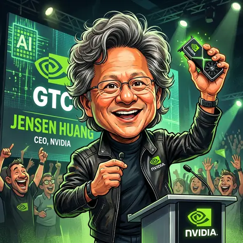 Jensen Huang Caricature Art
