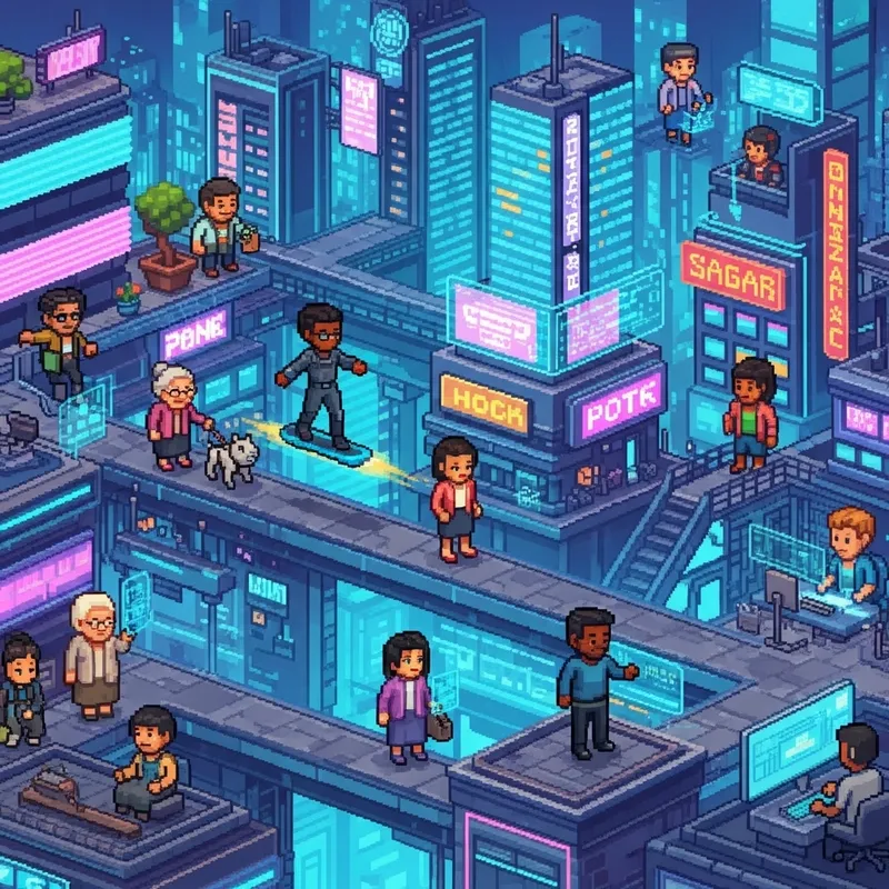 Pixel City: Diverse Population in Digital World
