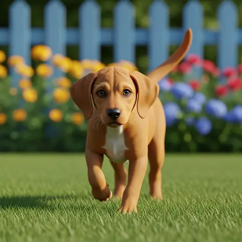 Playful and Lively Medium-Sized Dog | Golden-Brown Coat