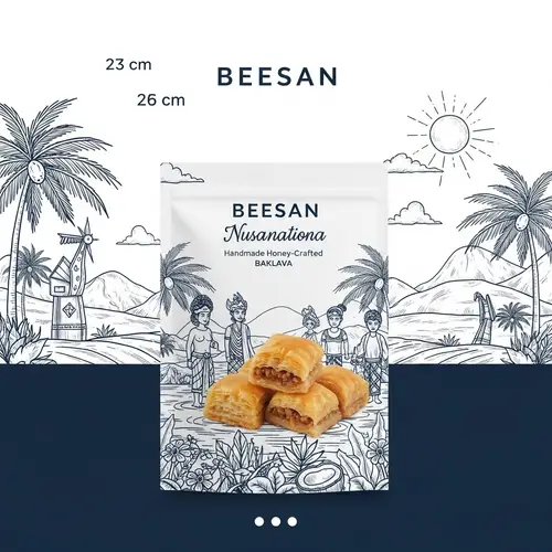 Immersive Baklava Packaging Inspired by Nusantara Culture