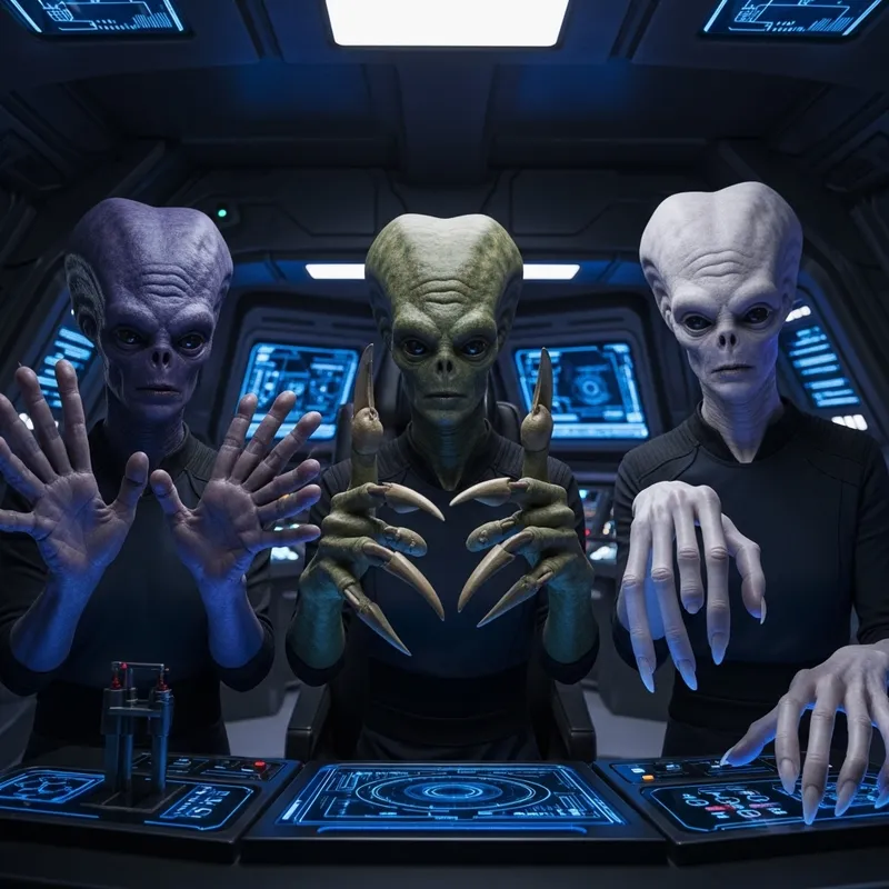 Aliens Showing Wrong Finger