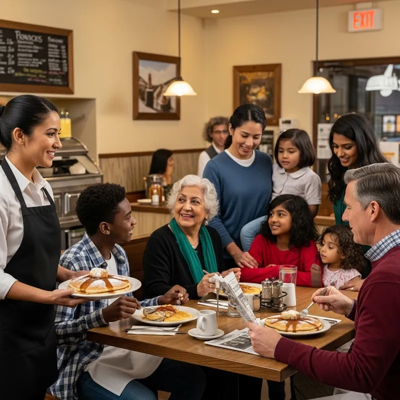 Feel-Good Pancake House | Warm Lighting & Rustic Decor Feel-Good Pancake House | Warm Lighting & Rustic Decor