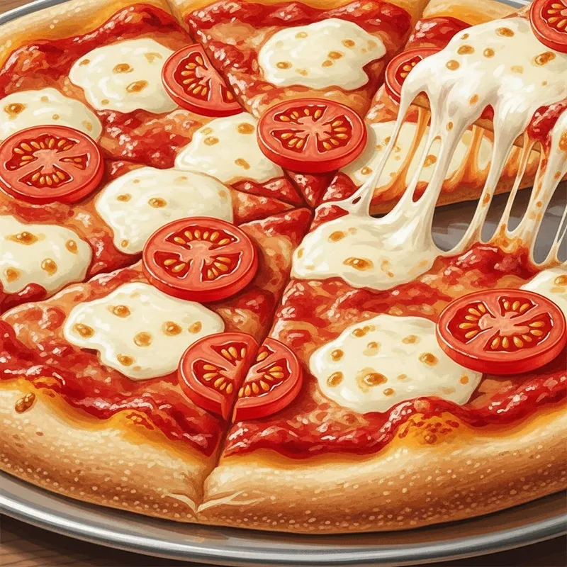 Crispy Golden Crust, Rich Tomato Sauce & Melting Mozzarella Cheese Pizza