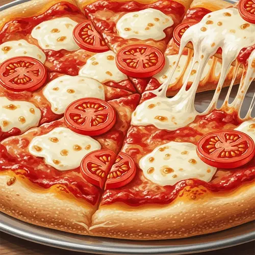 Realistic Cheese Pizza Image | Crispy Crust, Rich Tomato Sauce, Melting Mozzarella