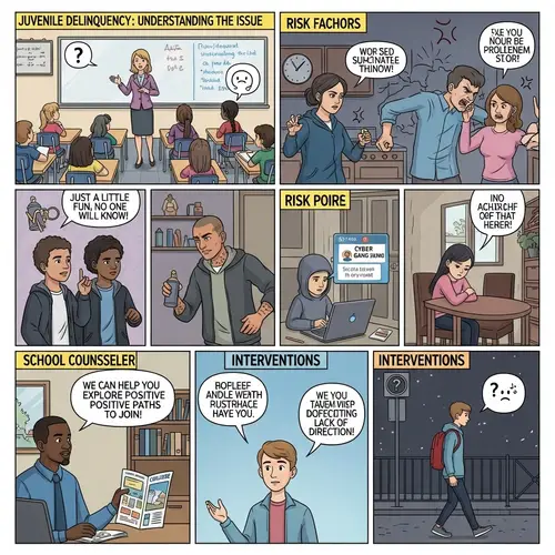 Juvenile Delinquency Awareness Comic Strip: Prevention & Transformation