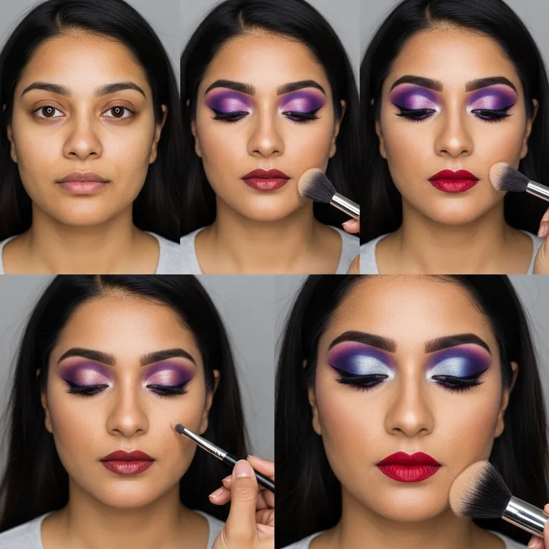 Dramatic Makeup Transformation: Vibrant South Asian Look