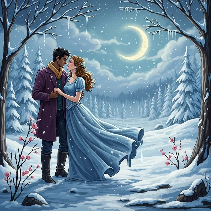 Enchanting Winter Wonderland Dance - Salvador Dali Inspired