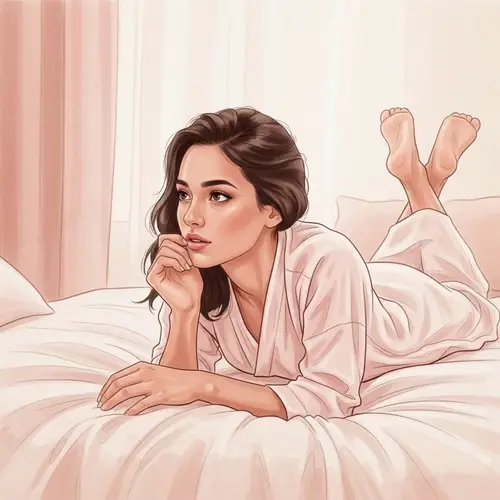 Hispanic Woman in Traditional Chinese Watercolor Style