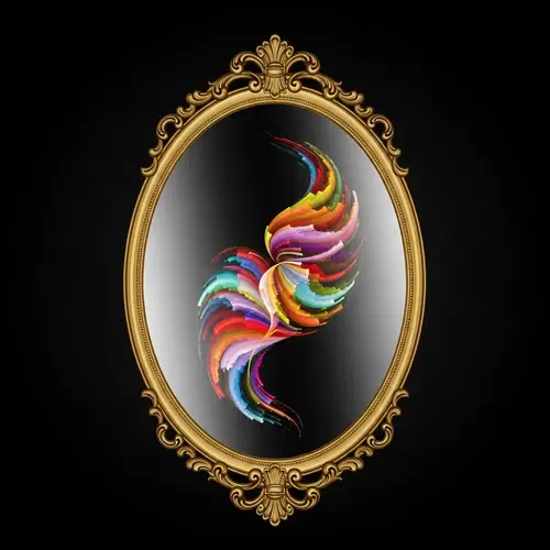 Captivating Reflection: Soul's True Essence in Antique Mirror