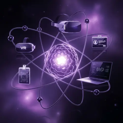 Futuristic Atom Design with VR and Certification