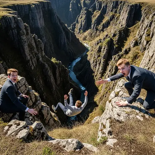 Male Student Pushes Friend into Ravine