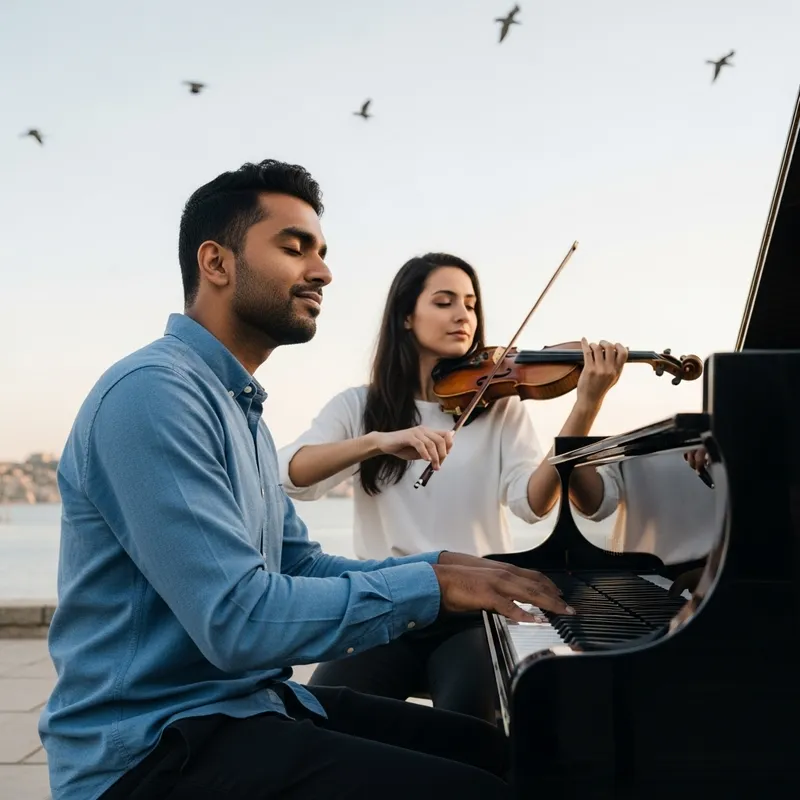 Playful Harmony: Piano and Violin Serenade