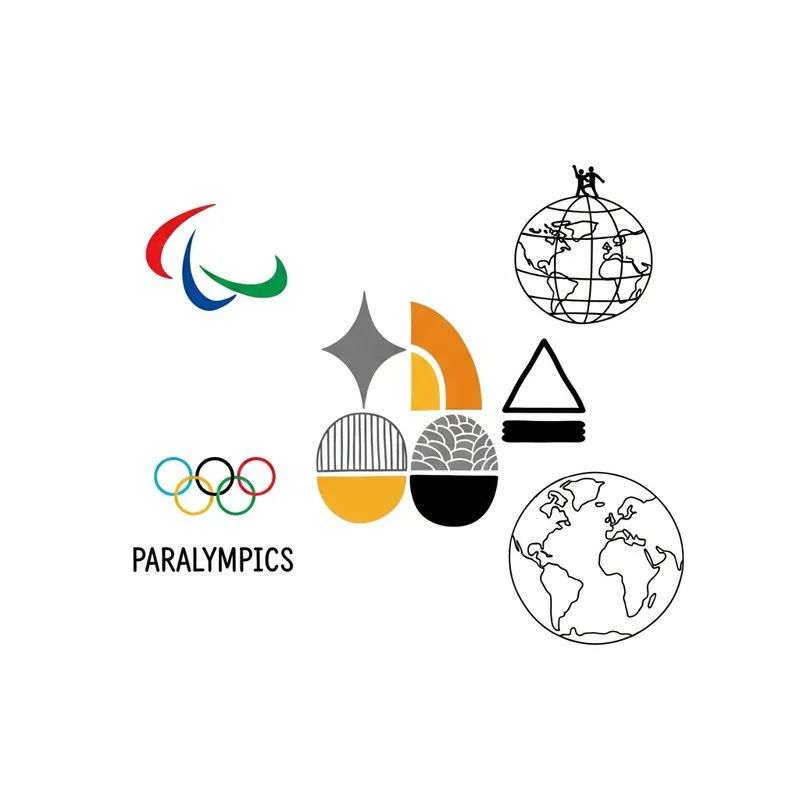 Minimalist Illustration of Contemporary World Themes