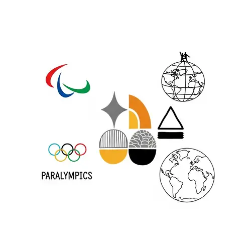 Minimalist Illustration of Contemporary World Themes