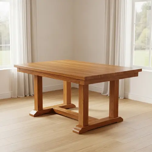 Brightly Lit Room with Stylish Table Design