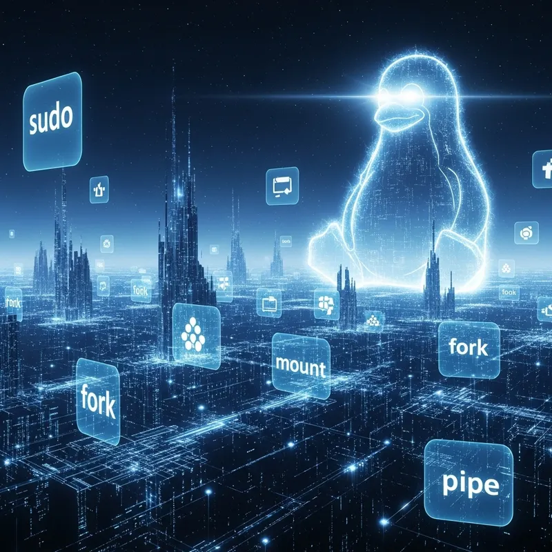 Futuristic Linux Kernel in Sci-Fi Setting