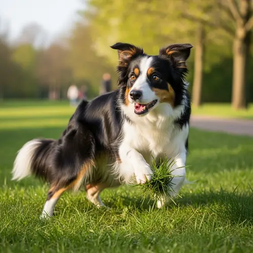 Playful Dog in Grassy Park | Ready for Adventure and Play